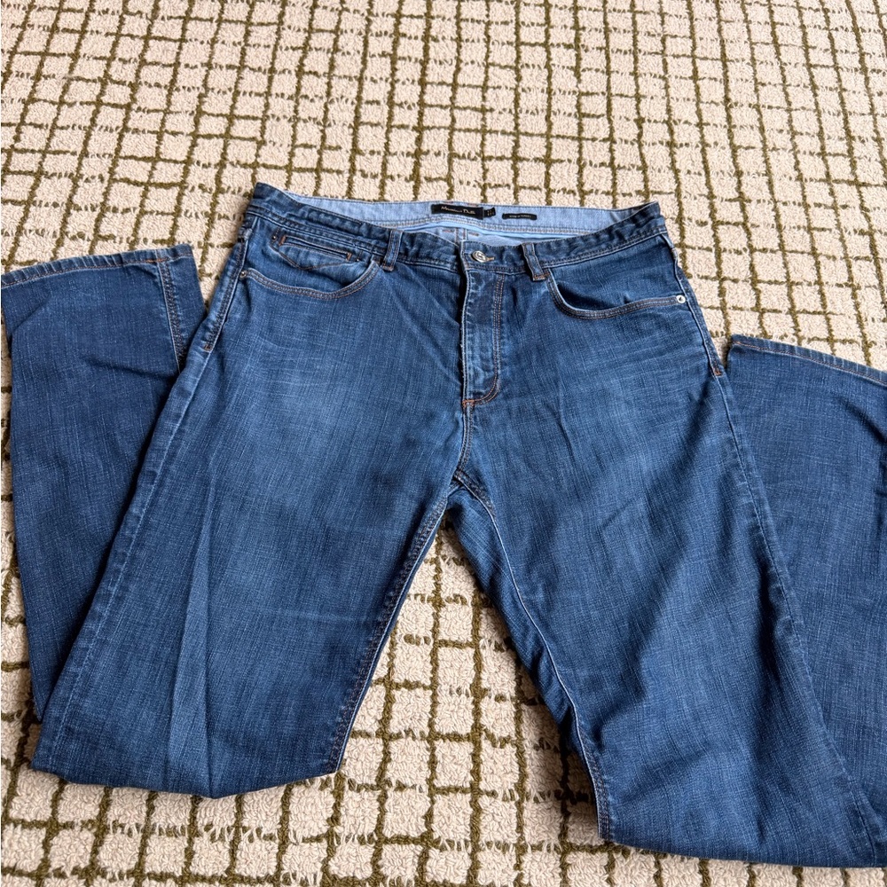 Massimo Dutti Relaxed Fit Blue Jeans